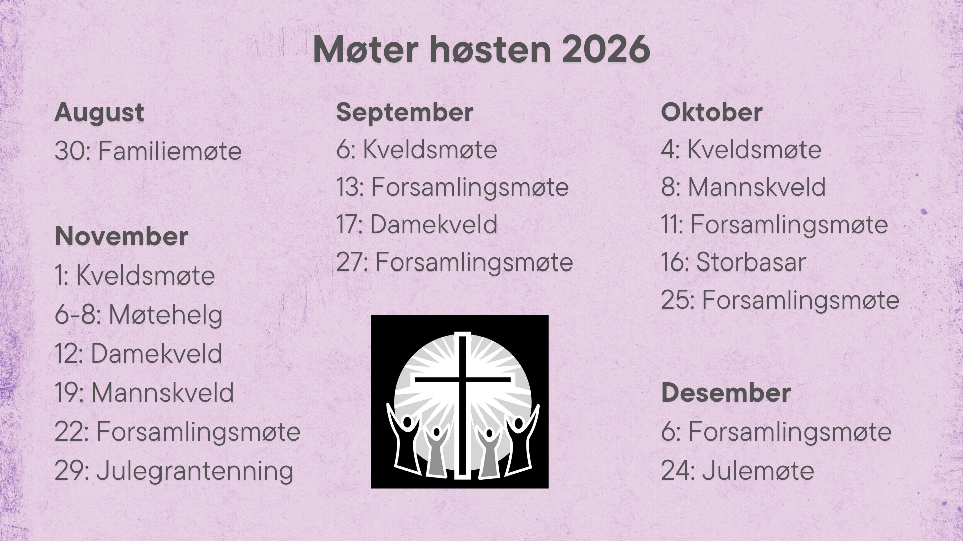 Møter haust 2026